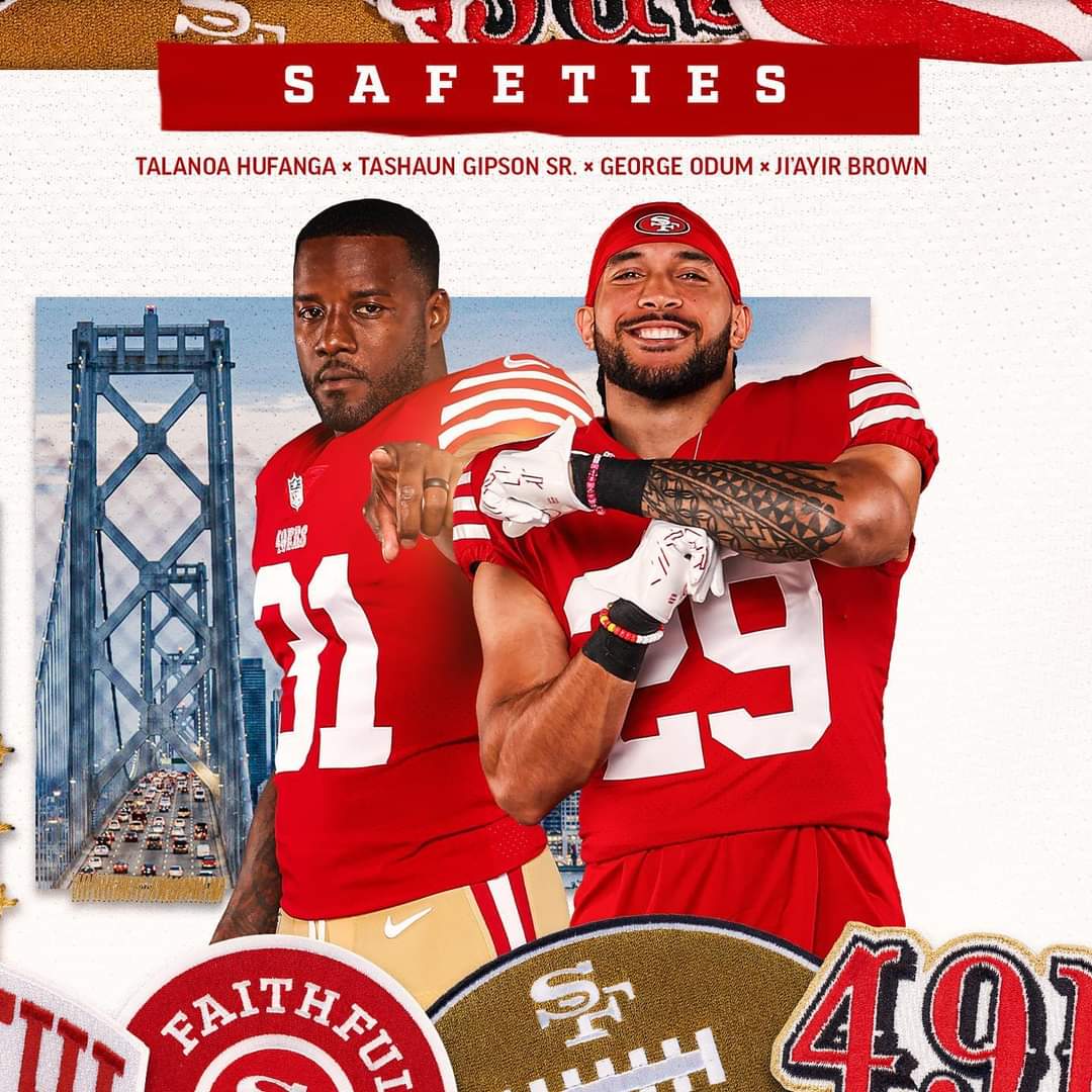 SpanishninersF's tweet photo. #DT #SF #SS #FS #DefensiveTeam #Safeties #StrongSafetie #FreeSafetie @49ers #FTTB @SpanishninersF https://t.co/vJH0RvKY07