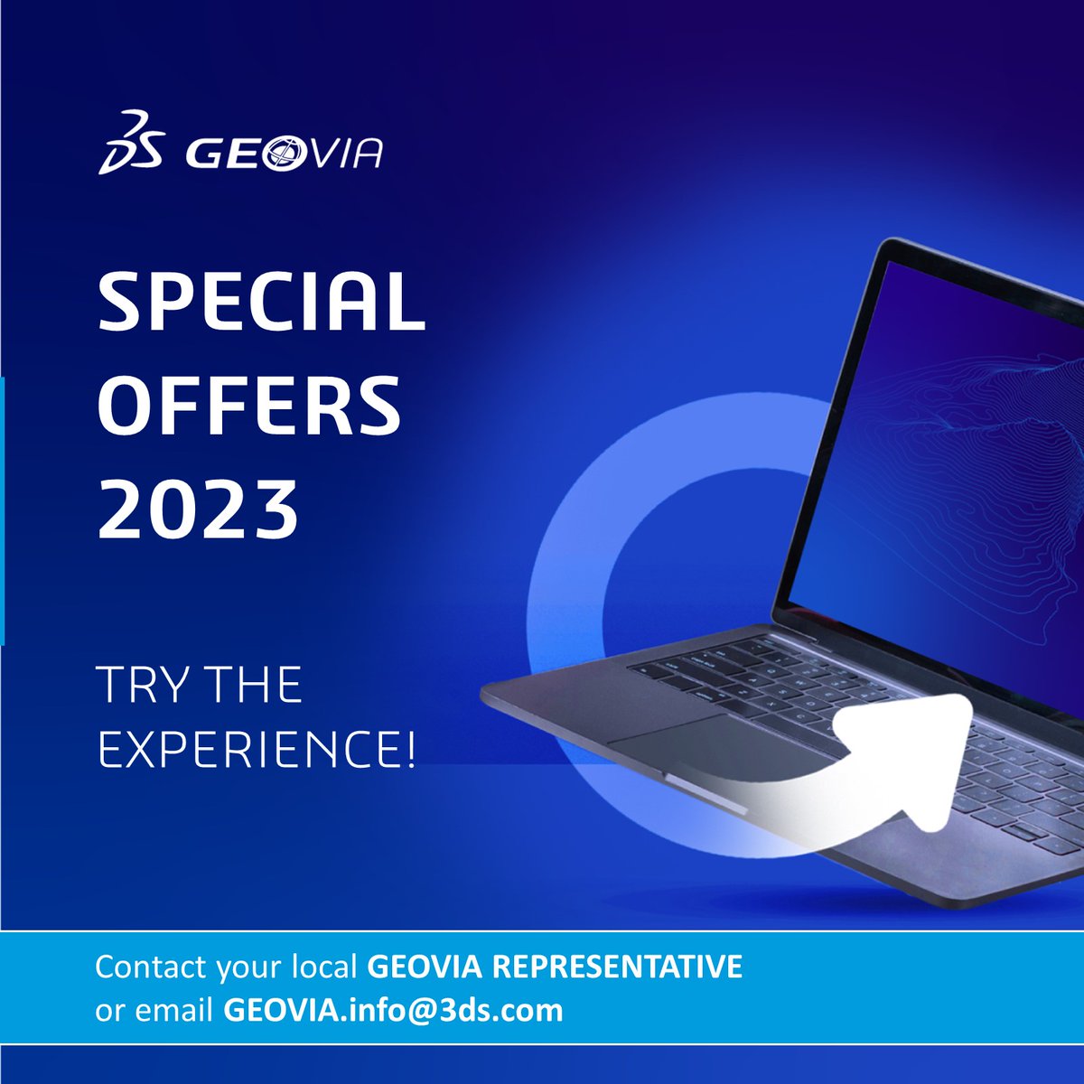 3dsGEOVIA's tweet image. ✨ We have some exciting news for you, GEOVIA special offers are coming your way! How about trying #Surpac POWER’BY for 3 months* to learn the features and benefits of the #3DEXPERIENCEPlatform? 

🚀 Find out more on the #GEOVIA user community - go.3ds.com/rsL