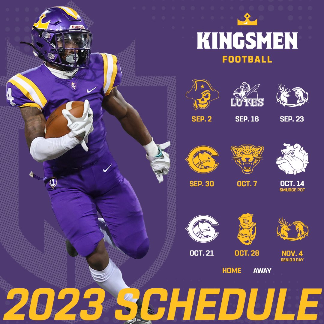 CLUSports's tweet photo. Are you ready for some Kingsmen Football!? The roster is live too! #OwnTheThrone https://t.co/eXoDM429TG