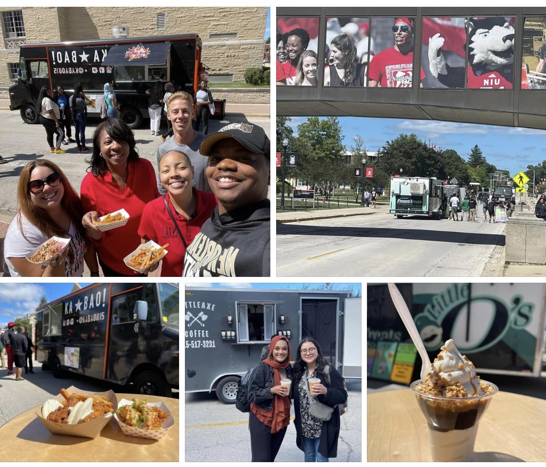 Something new to campus is Food Truck Wednesdays! And, the trucks are parked outside the law school. Asst. Deans Melody Mitchell and Kellie Martial and students enjoyed good food. What a great way to kick off the semester! #niulaw #niulawhasitall #niulawis4you #niulawproud