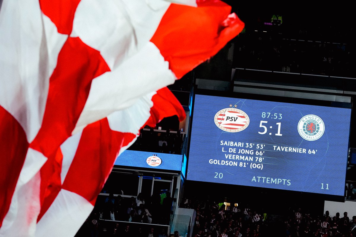 PSV's tweet photo. Five-One. That's it. That's the tweet. https://t.co/21XqfA70vl