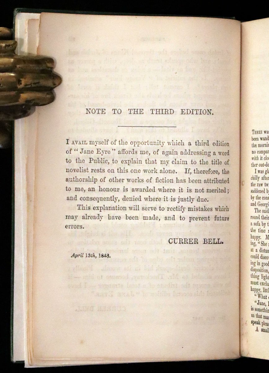 mflibra's tweet photo. 1886 Rare Victorian Book - JANE EYRE. An Autobiography by Currer Bell (CHARLOTTE BRONTË).
https://t.co/yaa9nP4bZs
#BookWithASoul #victorian #JaneEyre #CurrerBell #CharlotteBronte #bookworm #bookstore #booknerd #rarebooks #bibliophile https://t.co/z0q8Jg7aTR