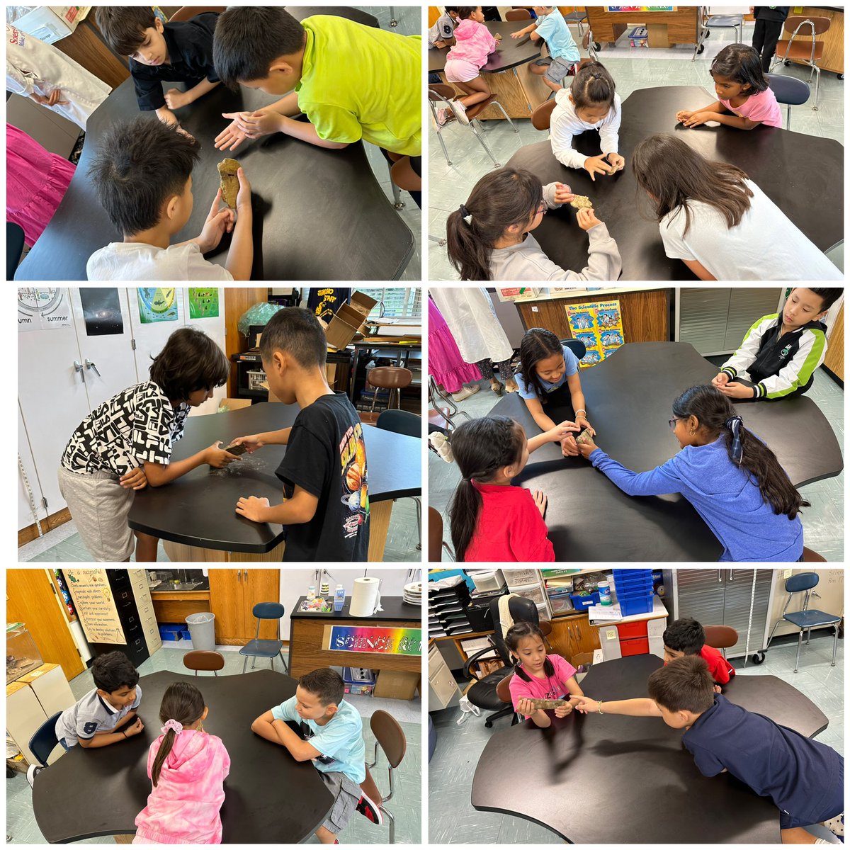 MrsDPallatto's tweet photo. Fourth grade geologists observed rocks and fossils in our first visit to the science lab this year! 🪨🥼 #JacksonPride @A_RiveraNY https://t.co/GjR9FGJO3a