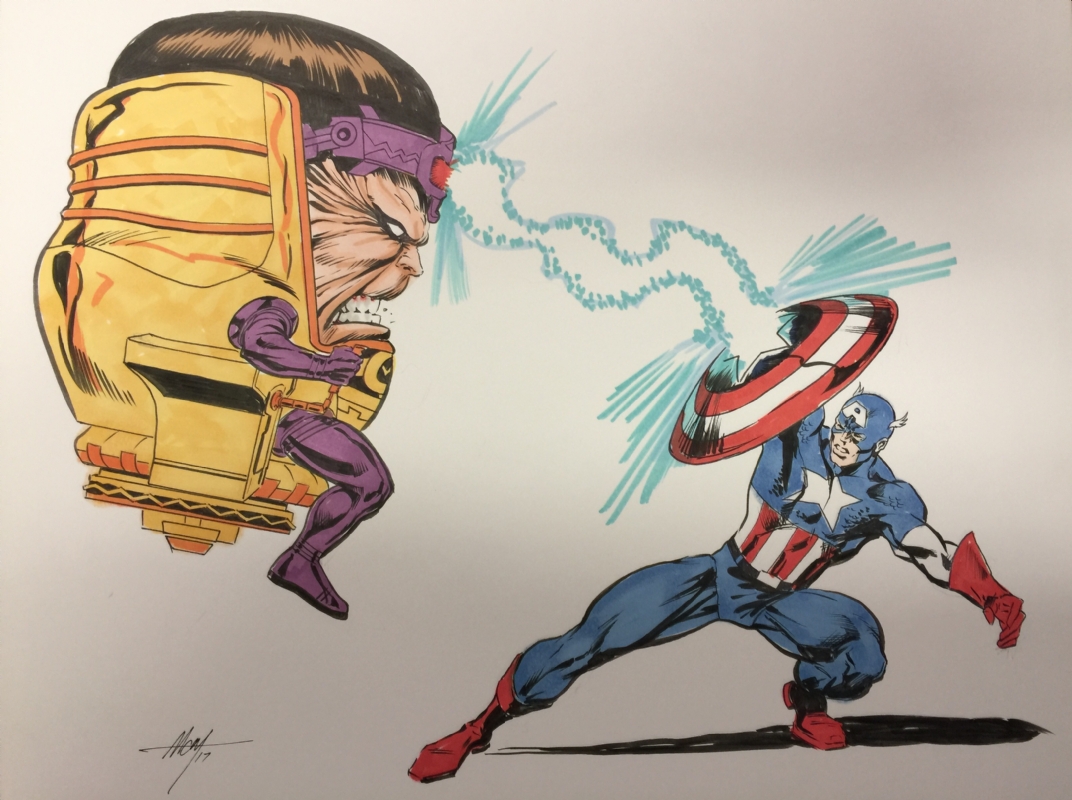 iamluke85's tweet image. #captainamerica vs #modok by #MCWyman