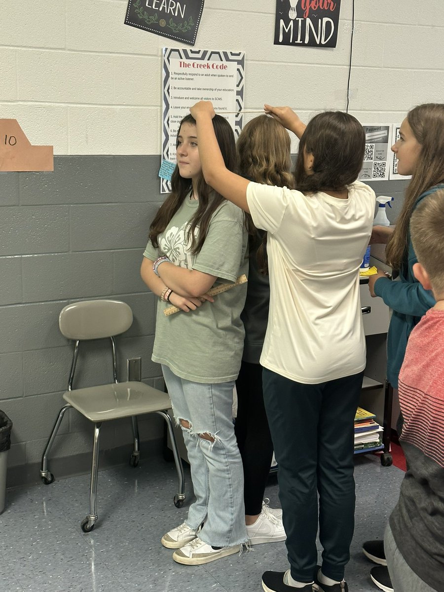 SCMPriest's tweet photo. Today in 903 - @SCMFalcons 7th grade learning the importance for using the correct measurement tool! #mathisfun #steminnovations #reinventingthewheel @GlapaSCMS @MrsCron12 #measurement #morethanaruler https://t.co/dCmyRqnNGD