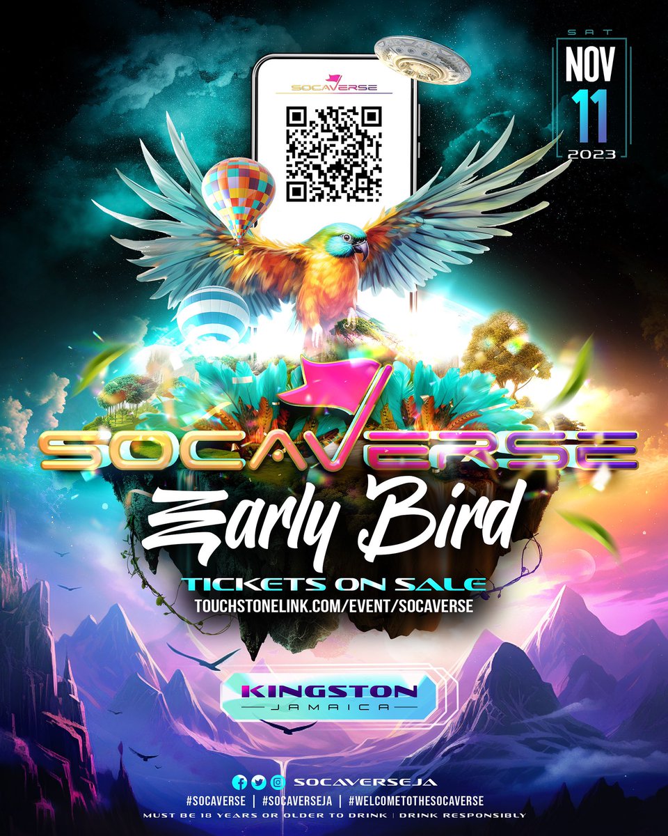 Socaverseja's tweet photo. The Socaverse is coming and the first line of entry is here✨

Make sure you secure your EARLY BIRD tickets today‼️

🎟️: $1500 

ONLINE Ticket Outlet: https://t.co/UQXYVPHRWI

#socaverse #Nov11 #earlybird #tickets #uwi #utech #edm #soca https://t.co/BT4st7deho