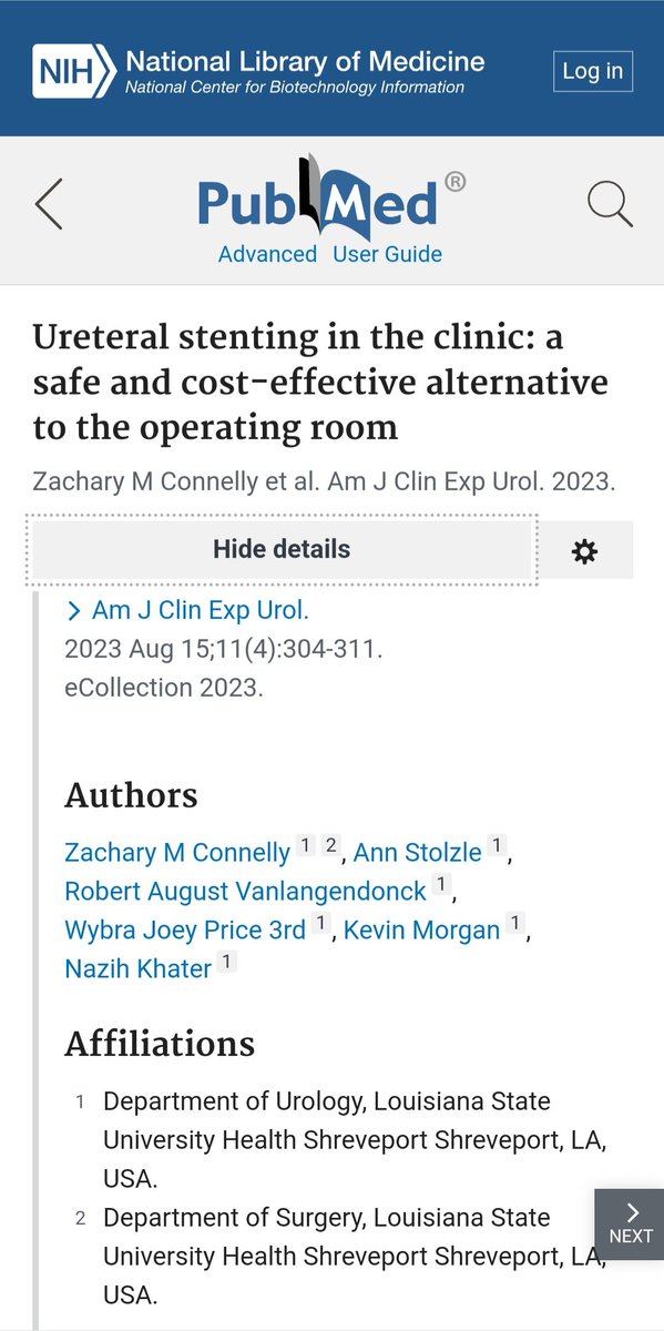 Nazih Paul Khater, MD, FACS (@nazihkhatermd) on Twitter photo Interested in knowing if DJ stenting+RPG in the clinic without anesthetics or N.O. 😷is feasible, safe and cost effective💲compared to the OR🏥?
✅Read our article just published today: pubmed.ncbi.nlm.nih.gov/37645614/
<a href="/LSUHS/">LSU Health Shreveport</a> <a href="/SES_AUA/">Southeastern Section</a> <a href="/AmerUrological/">Amer. Urol. Assn.</a> <a href="/so_uro/">UroSoMe</a> <a href="/UroResidency/">UroResidency</a>
#endourology Interested in knowing if DJ stenting+RPG in the clinic without anesthetics or N.O. 😷is feasible, safe and cost effective💲compared to the OR🏥?
✅Read our article just published today: pubmed.ncbi.nlm.nih.gov/37645614/
<a href="/LSUHS/">LSU Health Shreveport</a> <a href="/SES_AUA/">Southeastern Section</a> <a href="/AmerUrological/">Amer. Urol. Assn.</a> <a href="/so_uro/">UroSoMe</a> <a href="/UroResidency/">UroResidency</a>
#endourology