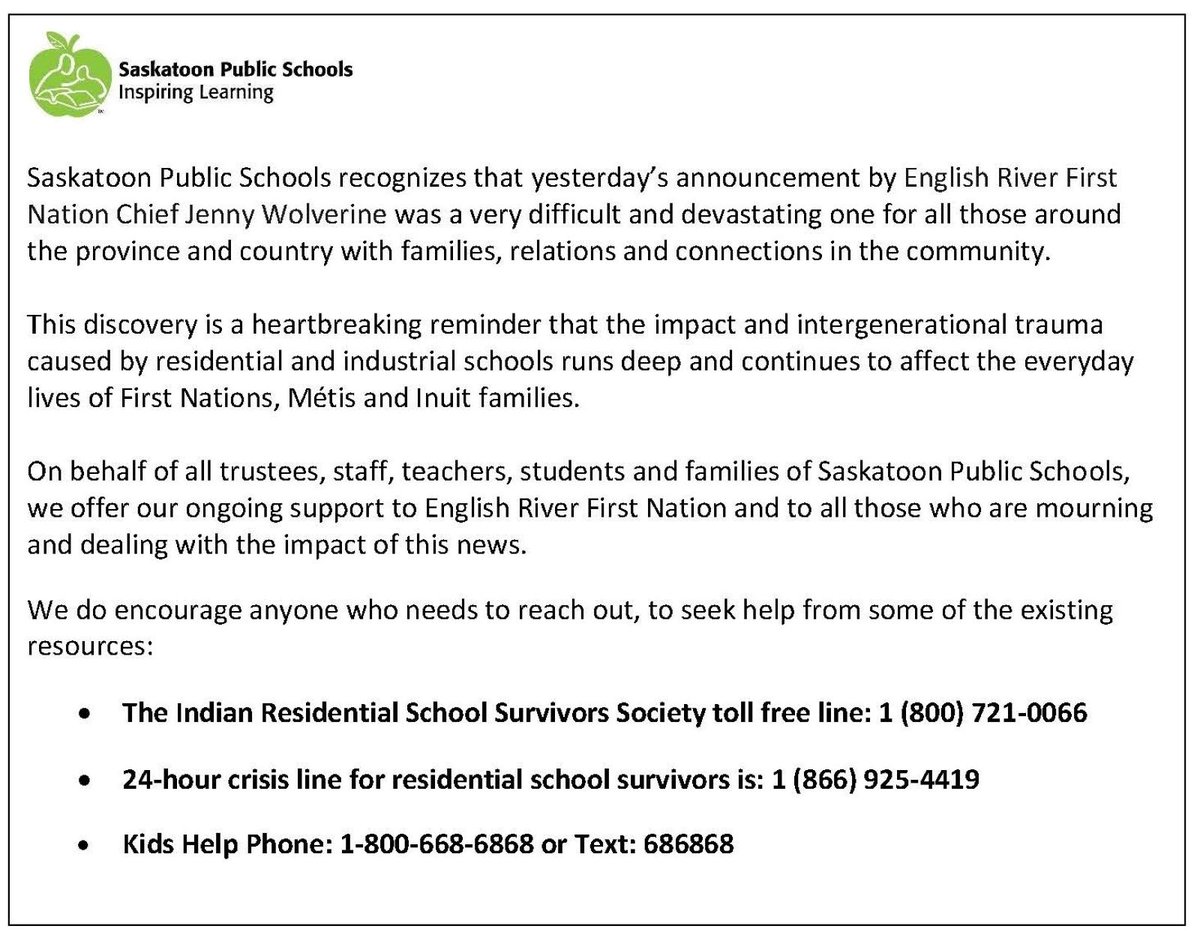 Saskatoon Public Schools tweet media