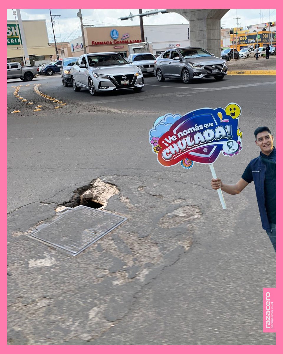 RazaCero's tweet image. #VeNomásQuéChulada de peligroso hoyo o socavón en el puente de la corrupción, en Blvd. Francisco Villa. Una irresponsabilidad más del gobierno del &quot;Alcalde Chulo&quot;, @josejoseantonio.

#ResultadosDGO