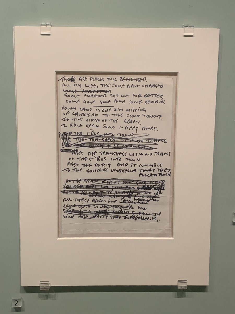 missd62678500's tweet photo. Reading somewhere musical - in front of Lennon and McCartney handwritten song lyrics and drawings at the British Library @SandwichJunior #SJSSummerReadingChallenge https://t.co/ZLh3dZFybk