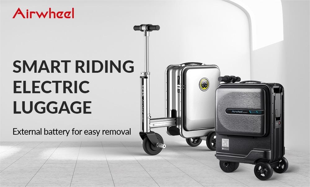 airwheelfactory's tweet photo. Airwheel smart riding electric suitcase easy at journey！ https://t.co/MVAitCSZ0k