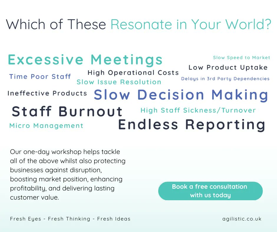 Which of these resonates in your world? Discover how to tackle all this and more with our 1-day Future-Proofing Mastery Workshop: Stay Ahead of Business Disruption. Elevate your business resilience! 💼🌟
Click here - buff.ly/45JHvp8 
#FutureReady #Agile #jointheevolution