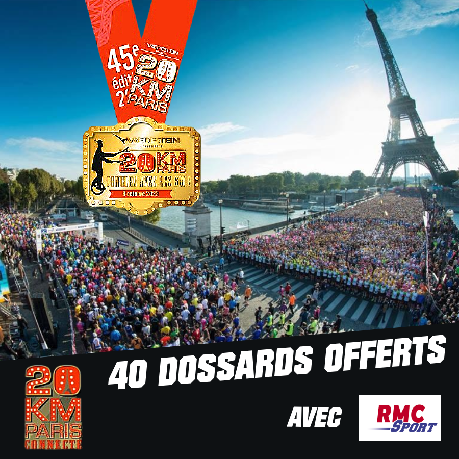 RMCsport's tweet photo. 🎁 RMC Sport vous offre 40 dossards pour participer au 20 km de Paris. 

🤹Venez "jongler avec les kilomètres" au cœur de l'ouest parisien pour une expérience festive et sportive unique le 8 octobre prochain.

Pour participer, RT ce tweet et follow
@RMCsport https://t.co/stMWGh9VTq
