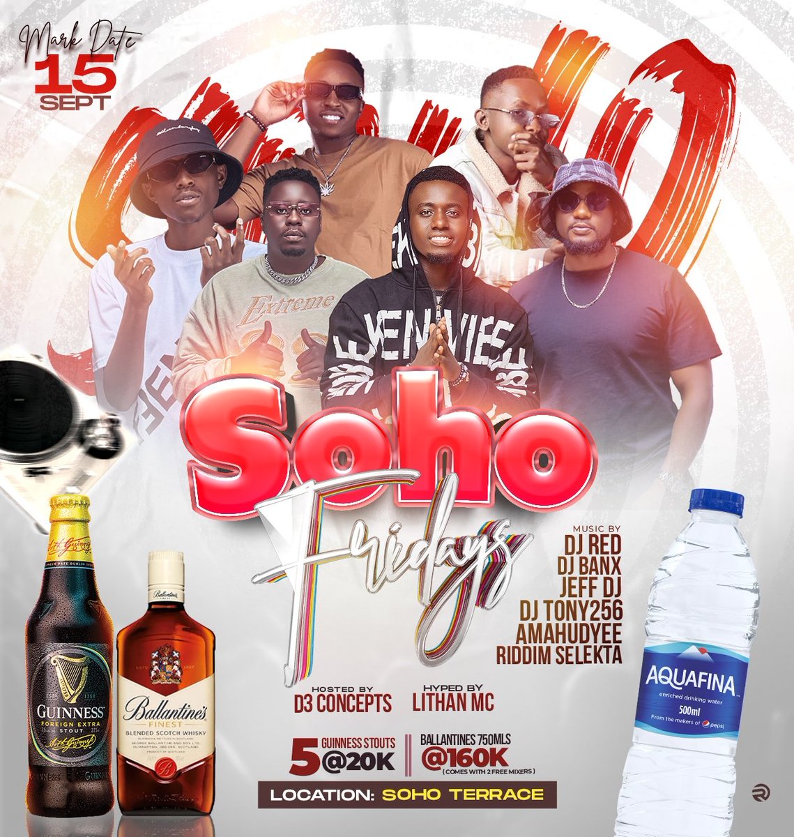 Tomorrow, Tomorrow 
Here is the best Friday Plot in Mbarara 🔥 

#SoHoFridays at SoHo Terrace, with @Lithan_Mc1 , @banx_dj, @JeffDJtheguy, @DeRiddimselekta, @DjRed, @Amahudyee & @Deej_Tony256 

Hosted by @d3concepts. 
Come through and vibe with friends