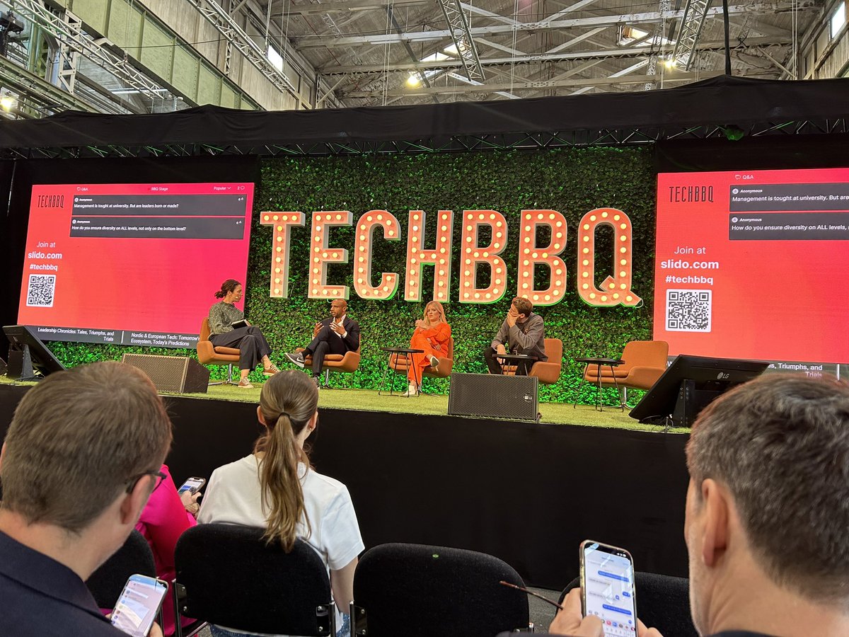 Proud of our minister <a href="/aslaugarna/">Áslaug Arna Sigurbjörnsdóttir</a> on the main stage at the <a href="/TechBBQ/">TechBBQ</a>!