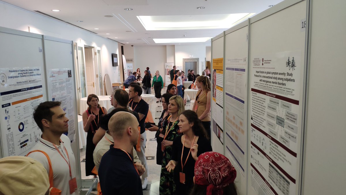At the #ECMH2023 with great colleagues, posters on PA &amp; lifestyle and mental health and two sessions. After first poster presentations 👇, first session on now: 1/...