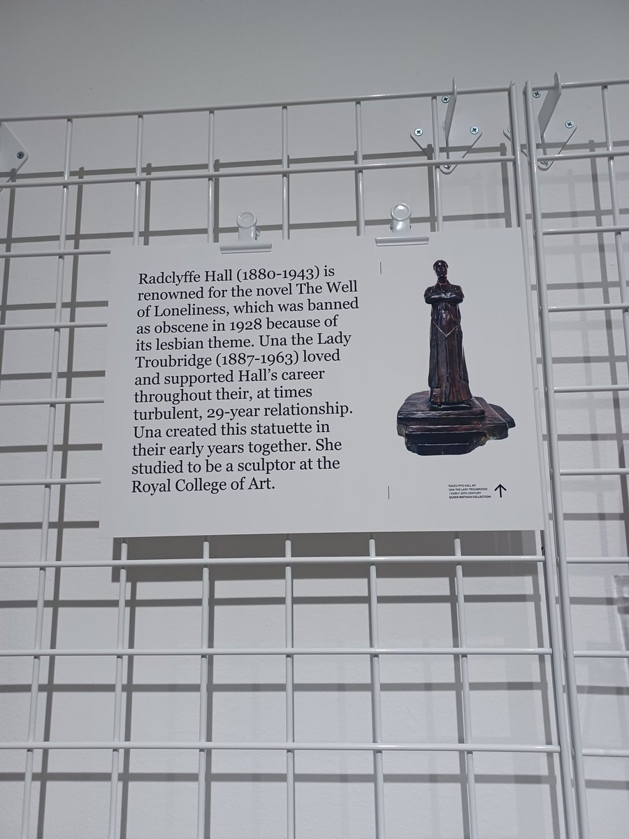 One of the first pieces of gay literature I read was The Well of Loneliness by Radclyffe Hall <a href="/QueerBritain/">Queer Britain Museum</a> great to see this as part of the exhibition
