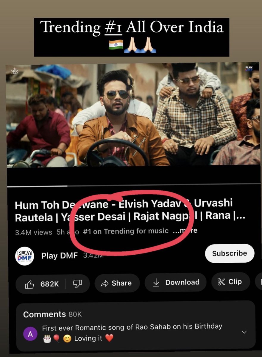 xhubhh's tweet photo. ⛔️Na Kisi Bade Youtuber Ne Promote Kiya 

⛔️Na Kisi Ne story Lagai  Fir bhi 5 Ghante mein Trending No 1 In Music 🎶 

Check Kr Gabru Di Hype Check kr 💥

#ElvishArmy  Hi Kafi Hai‼️Bhai Ke Liye 

#HappyBirthdayElvish  #ElvishYadav #ElvishArmy https://t.co/x0LReSZf1b