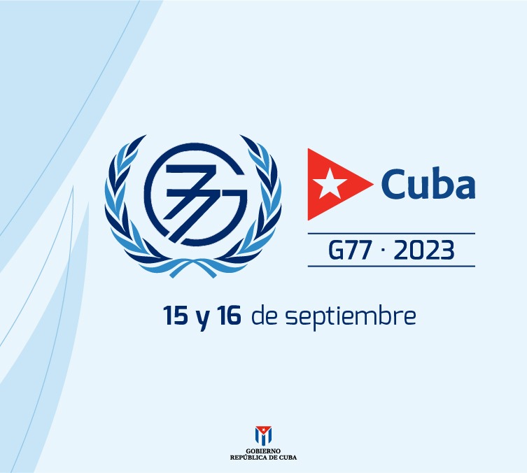 Este 15 y 16 de septiembre se desarrollará en nuestro país la Cumbre del Grupo de los 77 y China, espacio que propiciará el intercambio entre las naciones del Sur y el fortalecimiento de la unidad de los países miembros de esta organización.
#CubaG77 🇨🇺