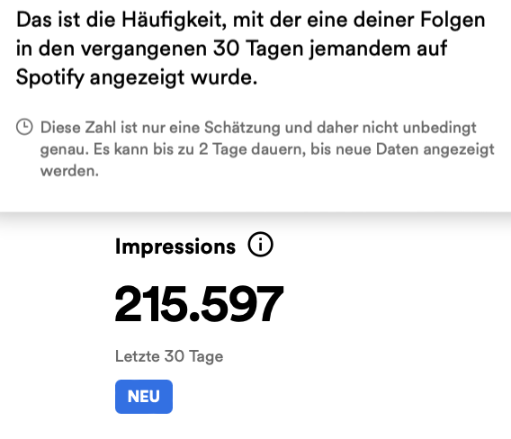Ich habe eine Frage zu der neuen Metrik in den Spotify Podcast Analytics. 

Was soll das? 

Ich habe noch nie eine Stat mit weniger Aussagekraft gesehen.