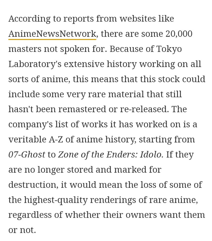 I might boycott #GodzillaMinusOne over this. Toho's closing an anime studio it owns and is destroying over 20,000 master copies of anime. The power of Toho's greed is bigger than Godzilla.

#Godzilla #Toho #TohoCoLTD #BoycottGodzillaMinusOne #anime

screenrant.com/classic-anime-…