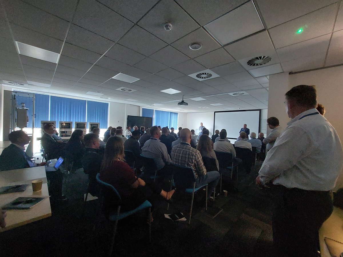 Standing room only at OMRON Hq in the UK for the second @SMMT event of the day for the regional networking event 👍