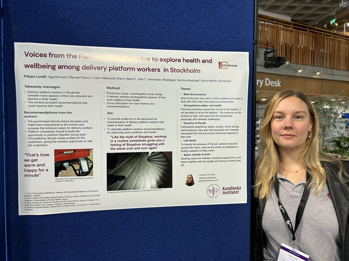 Nuria Matilla-Santander (@nuriams2) on Twitter photo Coffee break at #wesconf23? Have a look at the posters from the photovoice study 📸 on the characteristics of platform work that relate to health among delivery 🛵and freelancers 💻. GIGHEALTH project gighealthproject.com @mfranco_uah <a href="/carlesmuntaner/">carles muntaner</a> <a href="/theobodin/">Theo Bodin</a> <a href="/fundaustek/">Funda Ustek Spilda</a> Coffee break at #wesconf23? Have a look at the posters from the photovoice study 📸 on the characteristics of platform work that relate to health among delivery 🛵and freelancers 💻. GIGHEALTH project gighealthproject.com @mfranco_uah <a href="/carlesmuntaner/">carles muntaner</a> <a href="/theobodin/">Theo Bodin</a> <a href="/fundaustek/">Funda Ustek Spilda</a>