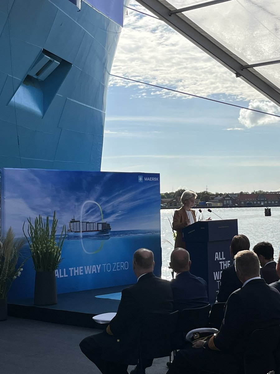 What an amazing day and a privilege to witness the christening of “our” Laura Maersk. Very moving ceremony and a fantastic speech from <a href="/vonderleyen/">Ursula von der Leyen</a> “This event is a big deal not only for Europe but for the whole world” change starts with 1!