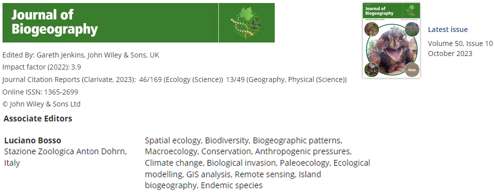 A new, interesting, and amazing #scientific and #editorial adventure is about to begin...😍

New Associate #Editor of @JBiogeography 

#spatialecology #ecology #biodiversity #macroecology #conservation #climate #climatechange #biologicalinvasion #paleoecology #biogeography