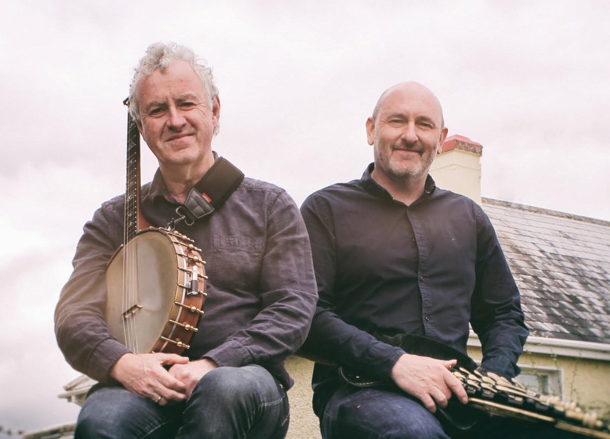 Thurs 21 Sept, 8pm - Join us as John Carty & Michael McGoldrick explore the exciting and innovative combination of banjo with uilleann pipes, accompanied by the much sought-after Matt Griffin on guitar. Tickets €20: thedock.ie/whats-on/at-ou… @johncartymusic @mcgoldrickflute