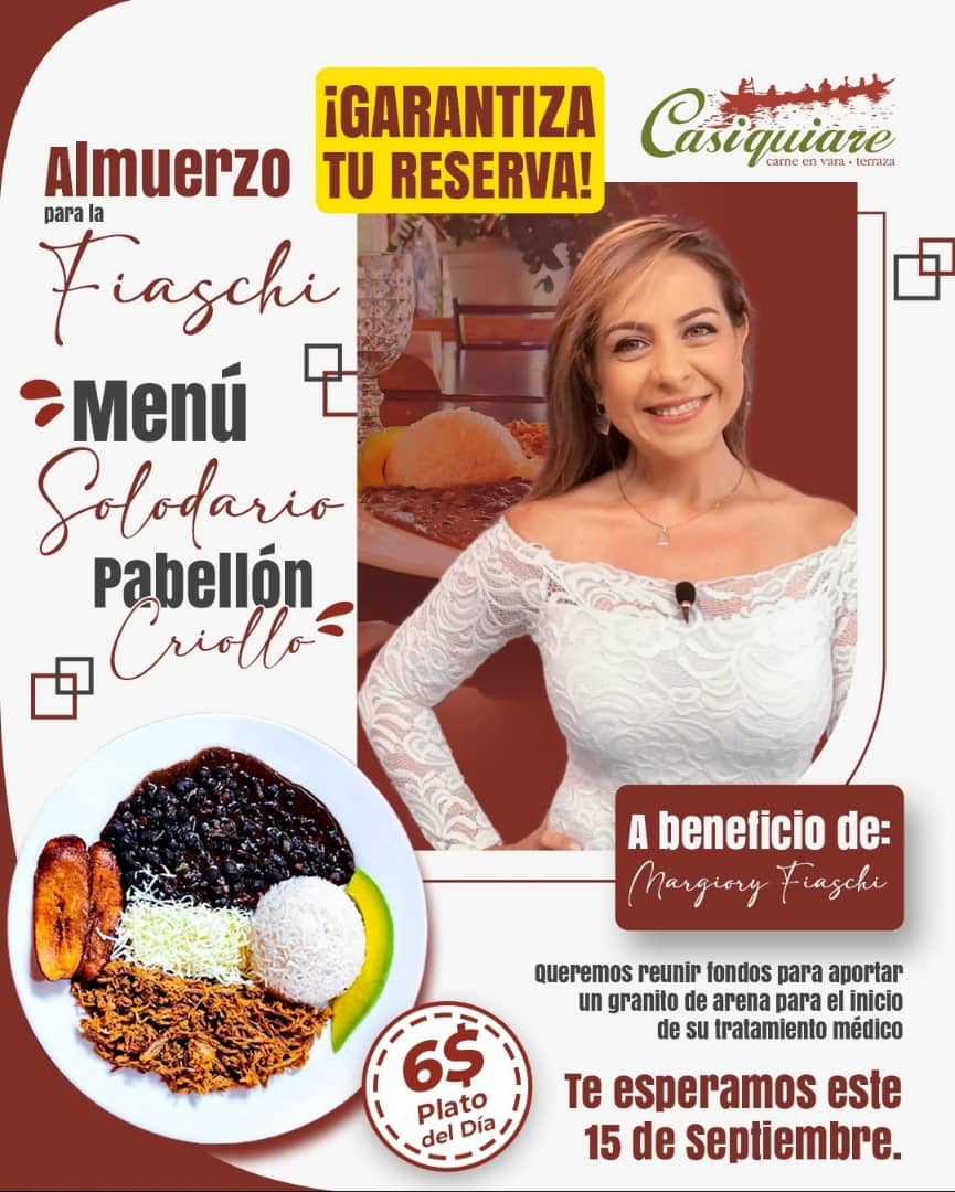 mbelliog's tweet photo. *Les comparto este mensaje de Margiory*

¡Gente bella! 
Seguimos sumando muestras de  amor ❤️ por ello paso a invitarte a que nos acompañes a disfrutar del almuerzo solidario que con tanto cariño ha organizado la familia de Restaurante Casiquiare este *15 de septiembre* https://t.co/nLzhjlHdeQ