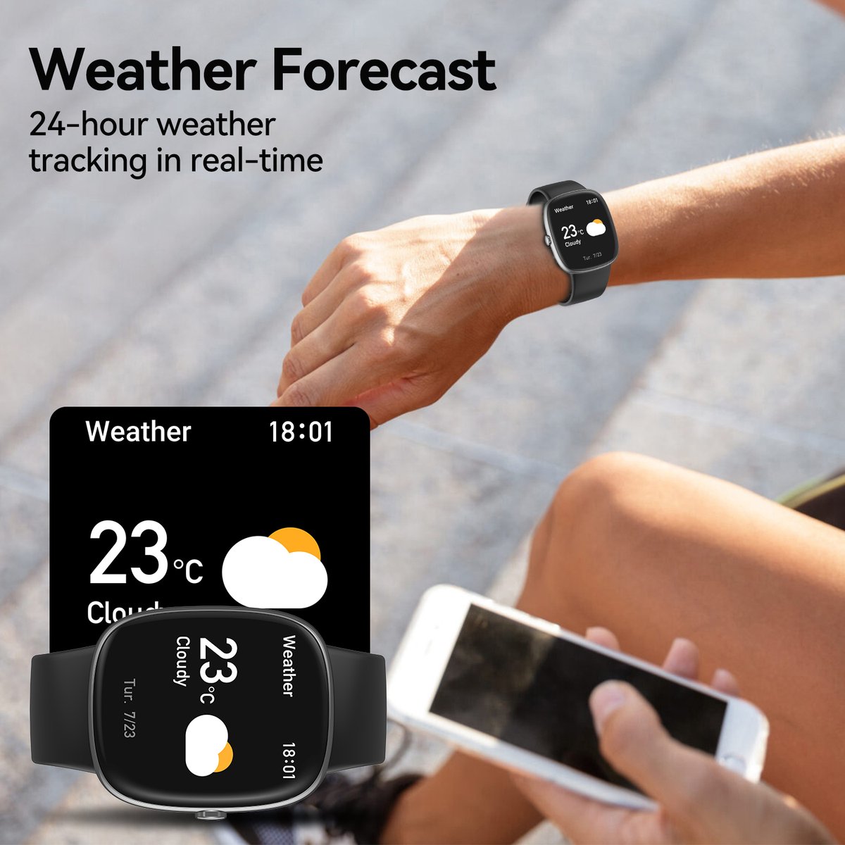 Anyloop_Store's tweet photo. To have a free and easy life style! The anyloop smart watch mini will 24-hour weather tracking in real time, ready to make your life easier with a simple raise of the wrist 🗣⛅ #anyloop #Smartwatch #NewArrival #weathertracker #anyloopwatch https://t.co/RKXZFW2XQd