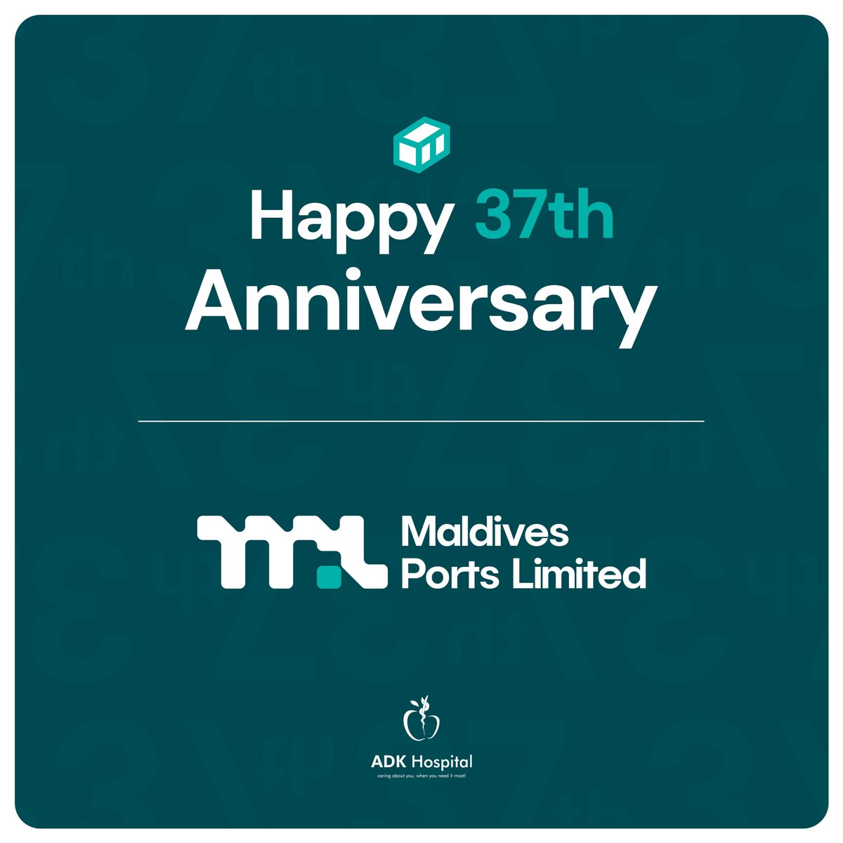 ADKHospital's tweet photo. Congratulations on your 37th Anniversary @Portmv  Wishing you more succesful years ahead!

#ADKHospital #Healthcare #MaldivesPortsLimited #37thAnniversary https://t.co/hdz4VdRSNU