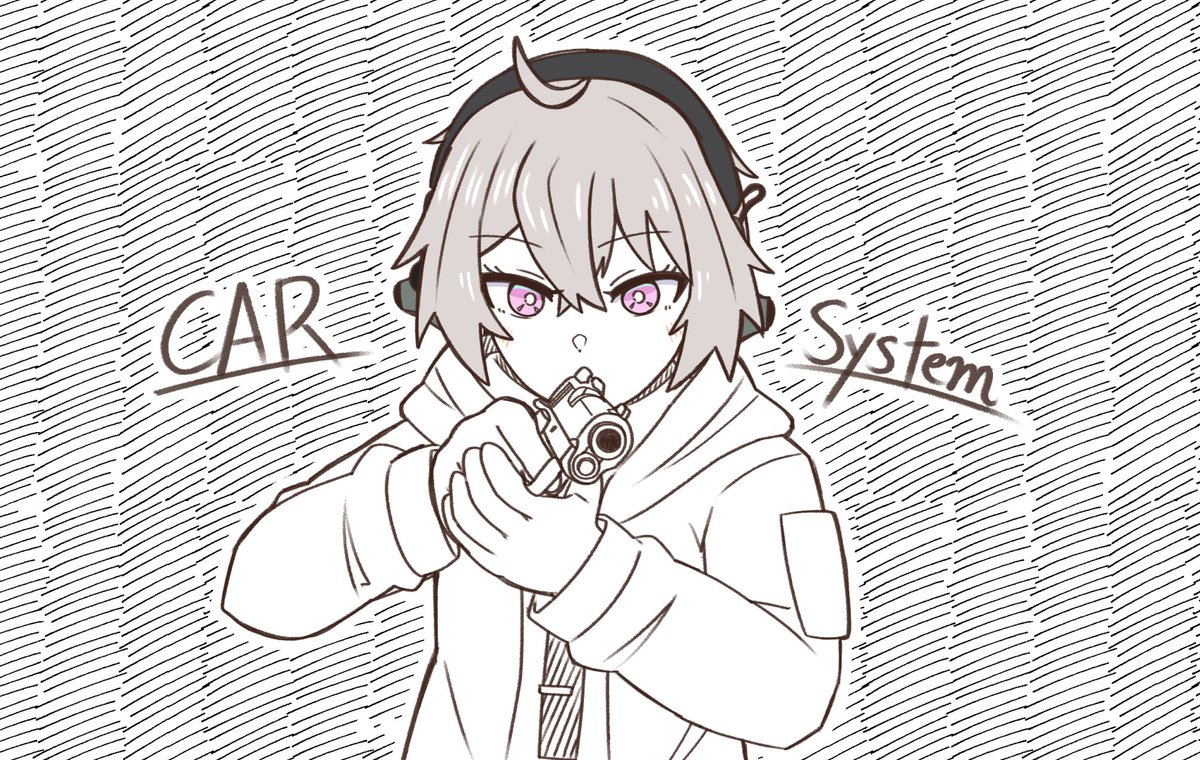 頭身あげて描きはじめたころ(また2年半前)のM200ちゃんです。拳銃持たせすぎでは??すごいたのしそう