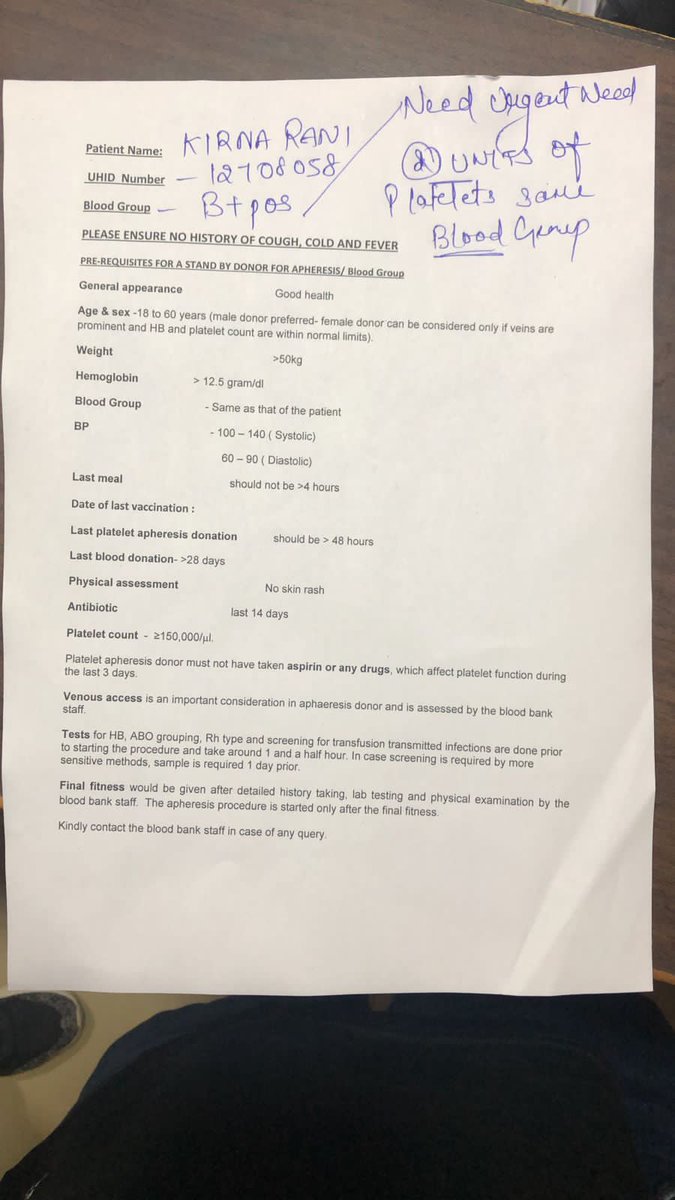 abhilasha1508's tweet photo. NAME: KIRNA RANI
AGE: 62
ILLNESS: Dengue only 7000 cell 
Contact : 9463935575
Location: FORTIS HOSPITAL, MOHALI, PUNJAB (Chandigarh)
Need b+ platelets

@TajinderBagga @ChiragPruthiBJP @imAditiofficial @BloodAid @BloodDonorsIn @bloodconnectorg @Raktabhaa https://t.co/kzaHRiJB2O