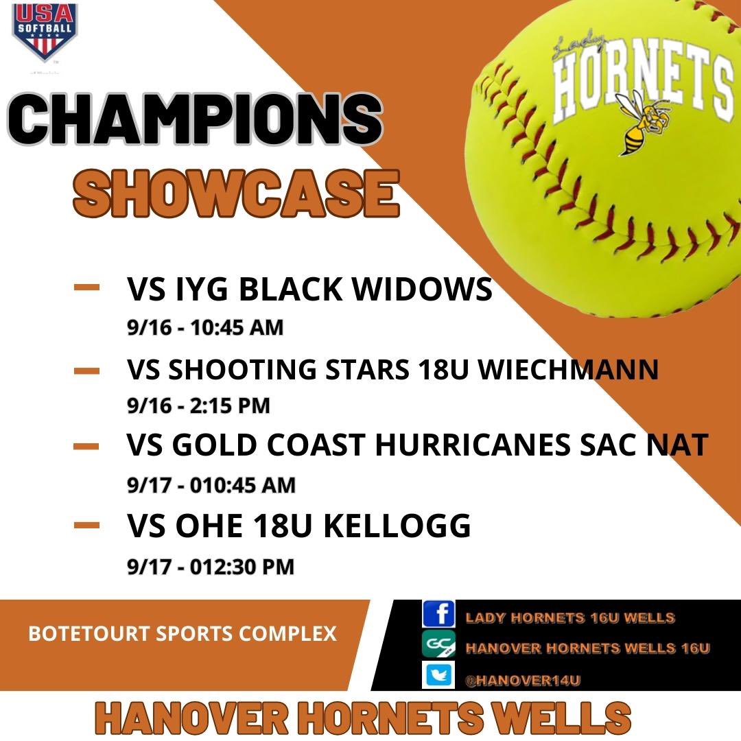 This weekend’s schedule!