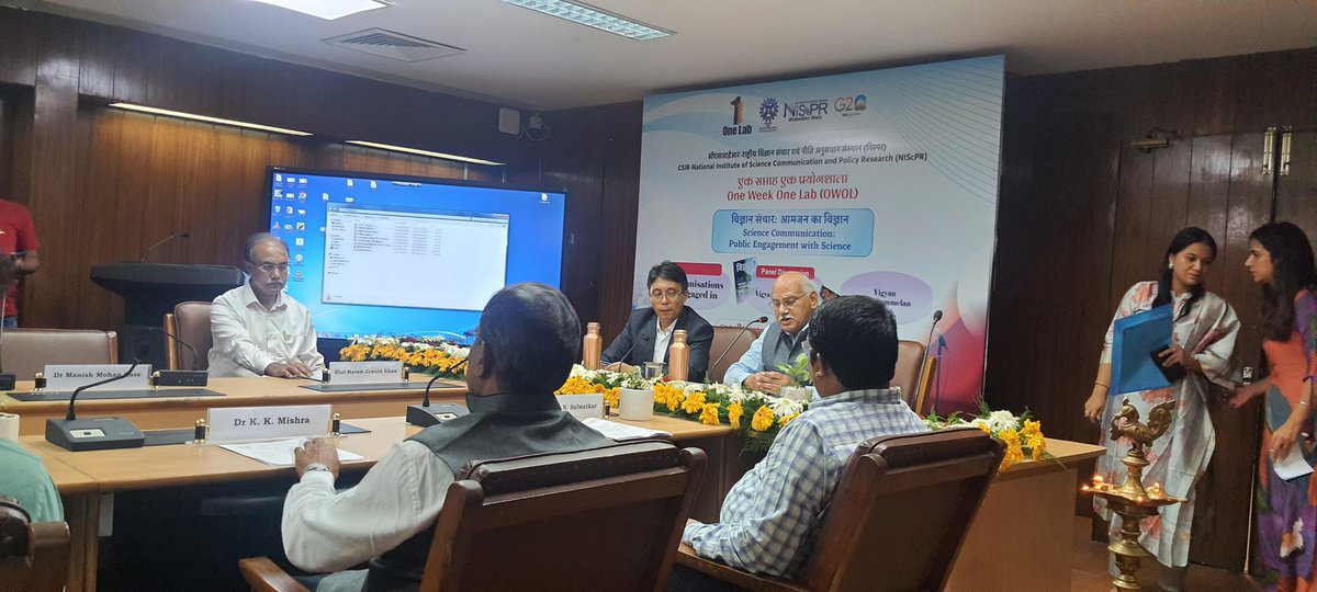 Celebrating Vigyan Pragati@70 during one week, one lab event of NIScPR. Delighted to attend panel discussion and share experiences with VP and vision for its future roadmap. <a href="/ICMRDELHI/">ICMR</a> <a href="/DeptHealthRes/">Department of Health Research, MoHFW</a> <a href="/CSIR_NIScPR/">CSIR-NIScPR</a> <a href="/UPGovt/">Government of UP</a> <a href="/IndJourSciCom/">Indian Journal of Science Communication</a> #G20India2023