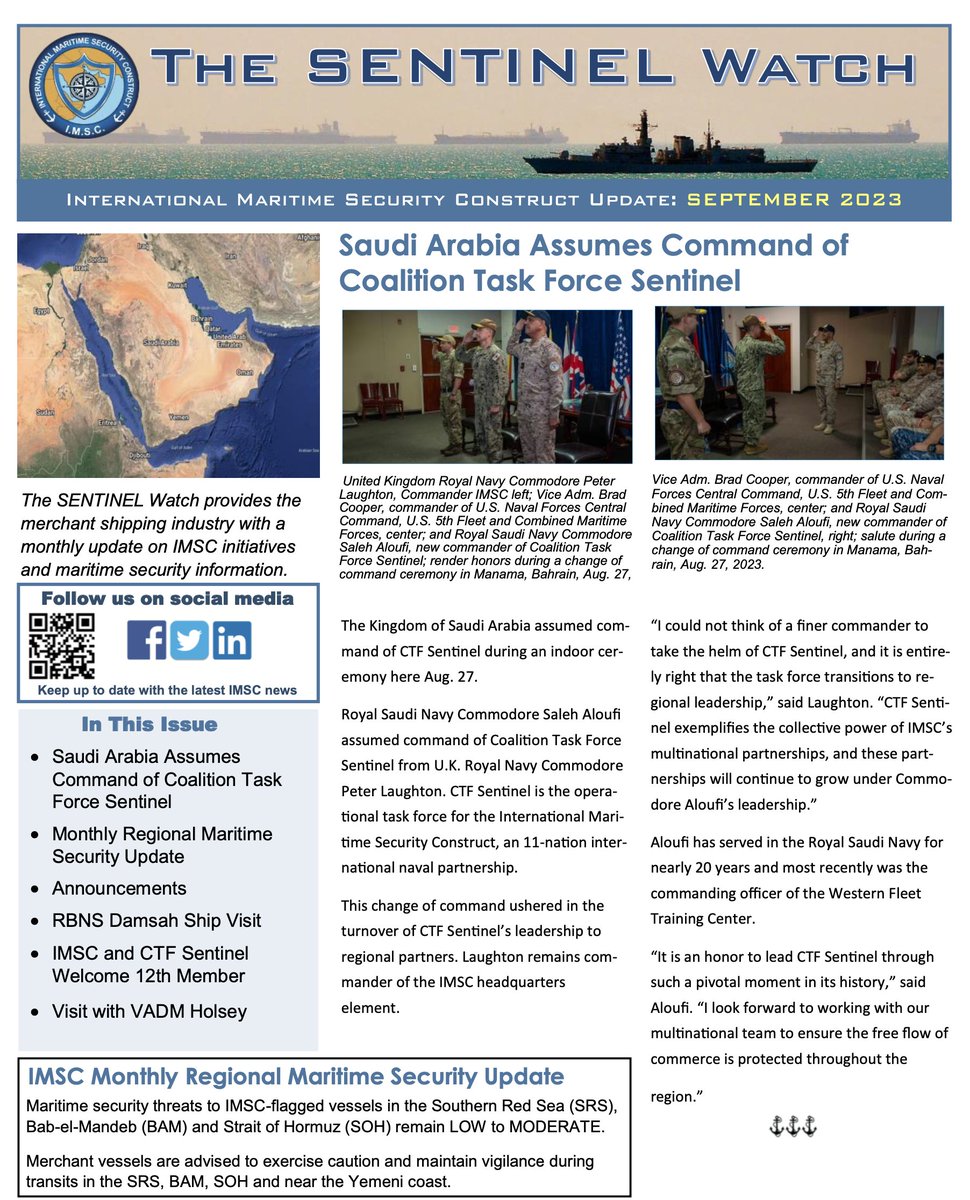 The September 2023 edition of #IMSC's Sentinel Watch newsletter has been posted to our website at the following link: static1.squarespace.com/static/5fe9d1e…
