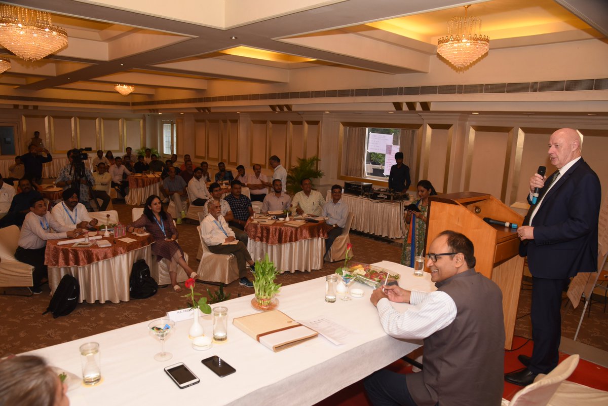 UNOPS_India's tweet photo. H.E. @svane_freddy addressing the participants of the #RapidActionLearning workshop for learning & sharing good practices under #JJM.
He spoke on the need to adopt a human centric approach to reduce our water footprint as stressed under #MissionLiFE and the #G20IndiaPresidency. https://t.co/nURH0cRL5C
