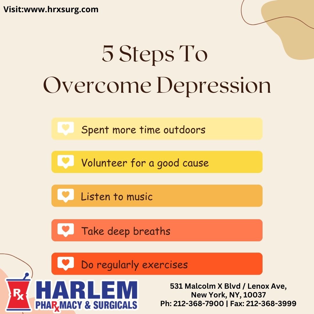 HarlemSurgicals's tweet image. 5 Steps To Overcome Depression
#OvercomeDepression #Depression #HealthTips