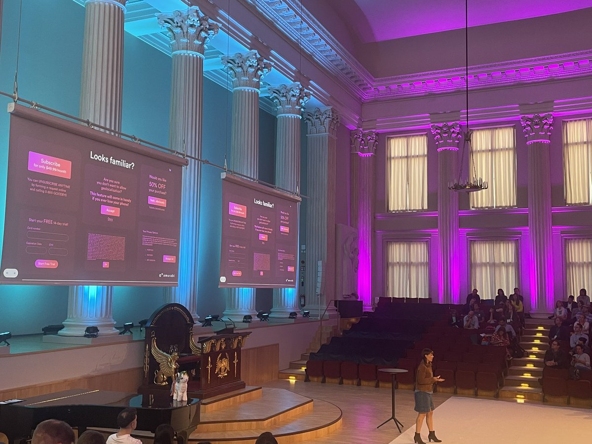 Dark patterns are plaguing the web - 97% of European e-commerce sites contain at least one dark pattern. @MariePotelSavil #LDS2023
