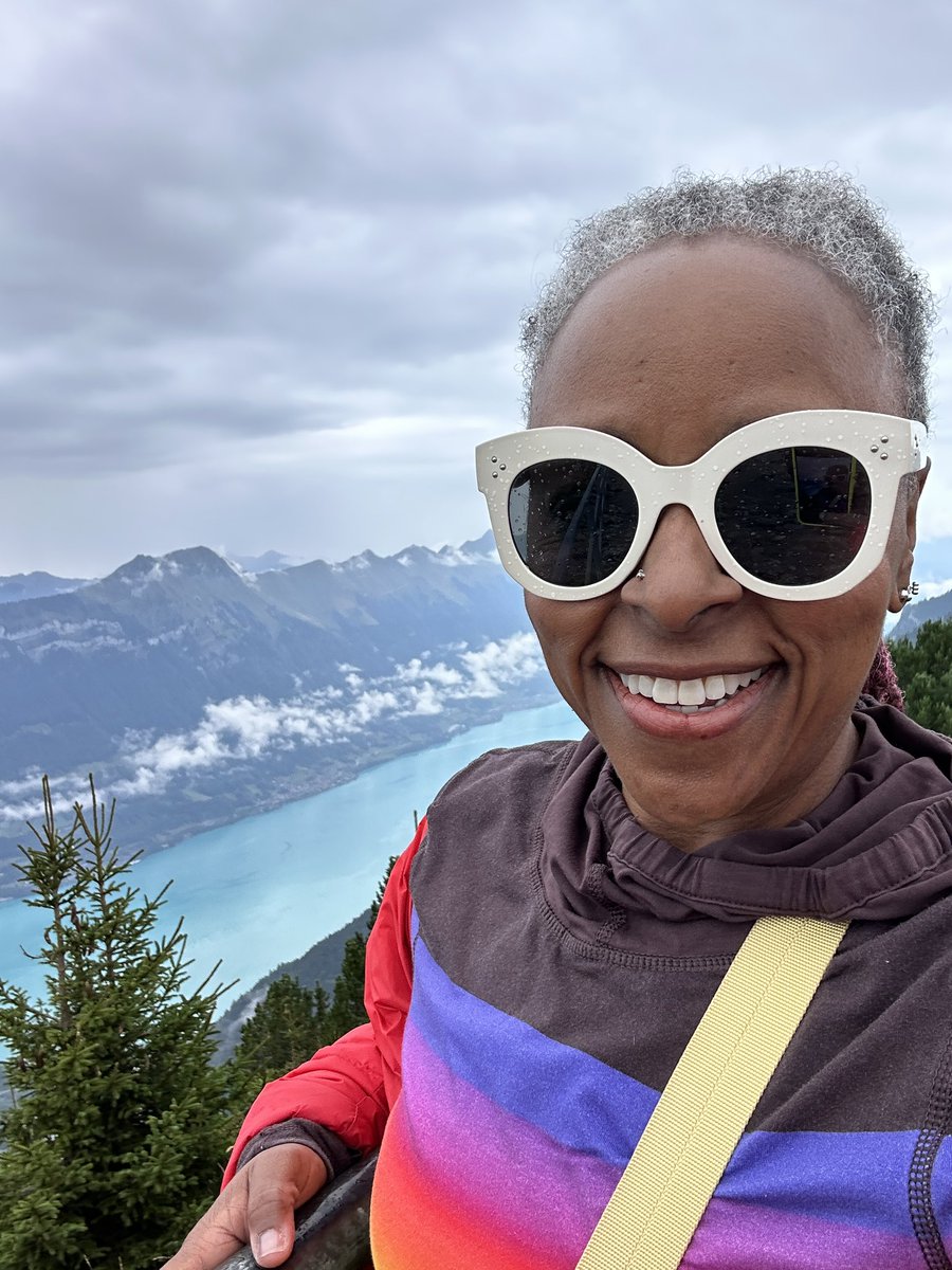 JetSetSarah's tweet image. Good morning from a mountain above Interlaken in #Switzerland, where the water is a reassuring and familiar #Caribbean blue.  #JetSetSarah