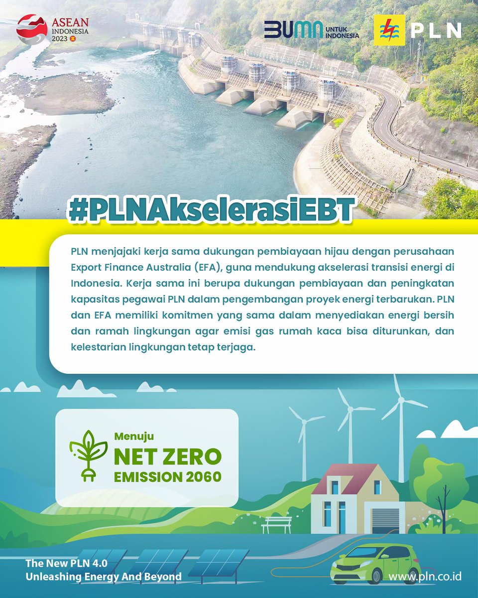 plnuidbali's tweet photo. Kerja sama ini berupa dukungan pembiayaan dan peningkatan kapasitas pegawai PLN dalam pengembangan proyek energi terbarukan.
#PLN #PLNUntukIndonesia #PLNAkselerasiEBT #PLNGoDigital #PLNGoGlobal #PLNGoGreen #PLNPimpinTransisiEnergi #UnleashingEnergyandBeyond https://t.co/ZsIOYCWxe4
