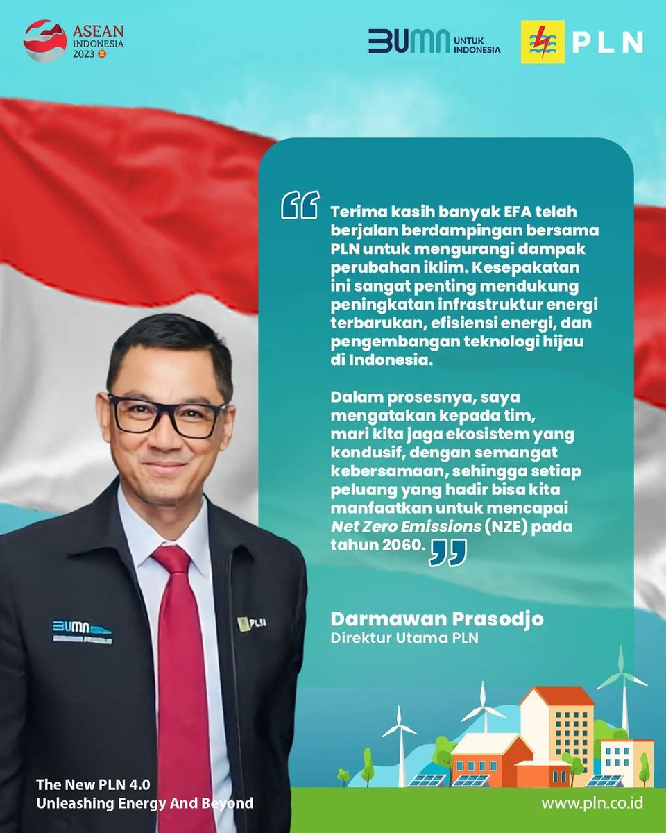 plnuidbali's tweet photo. PLN dan EFA memiliki komitmen yang sama dalam menyediakan energi bersih dan ramah lingkungan agar emisi gas rumah kaca bisa diturunkan, dan kelestarian lingkungan tetap terjaga.

#PLN #PLNUntukIndonesia #PLNAkselerasiEBT #PLNGoDigital #PLNGoGlobal #PLNGoGreen https://t.co/O1lJ2Hm4l5