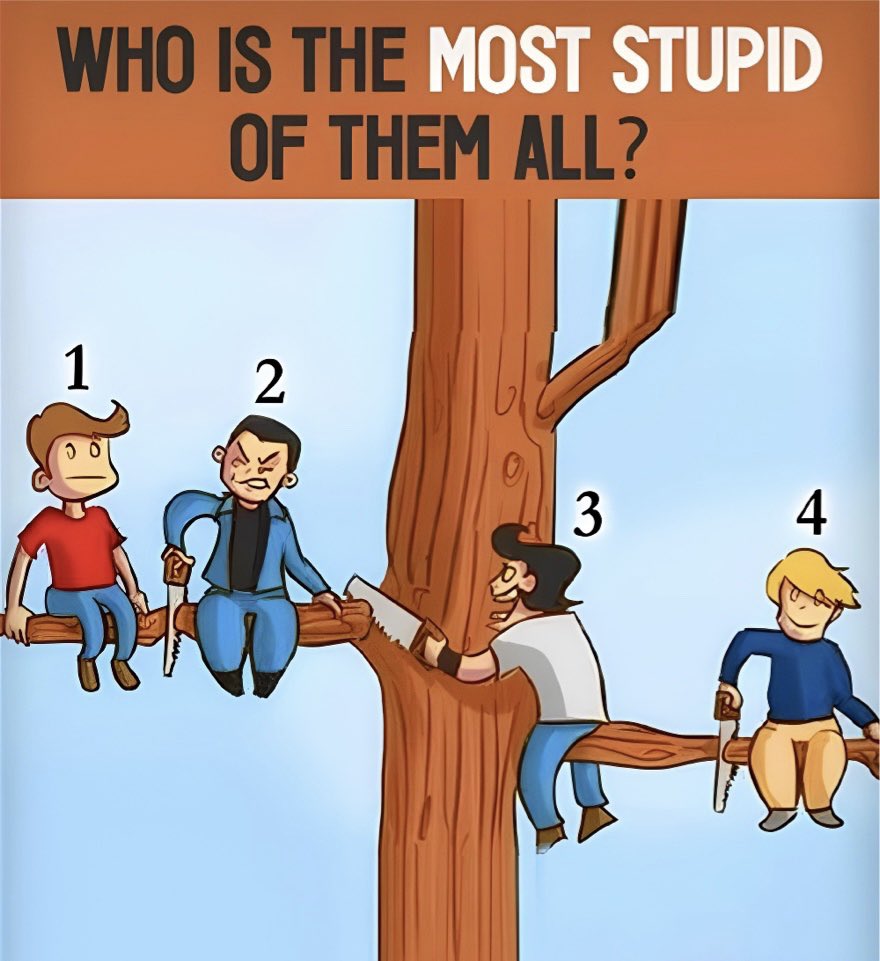 HumansNoContext's tweet image. Who is the most stupid?