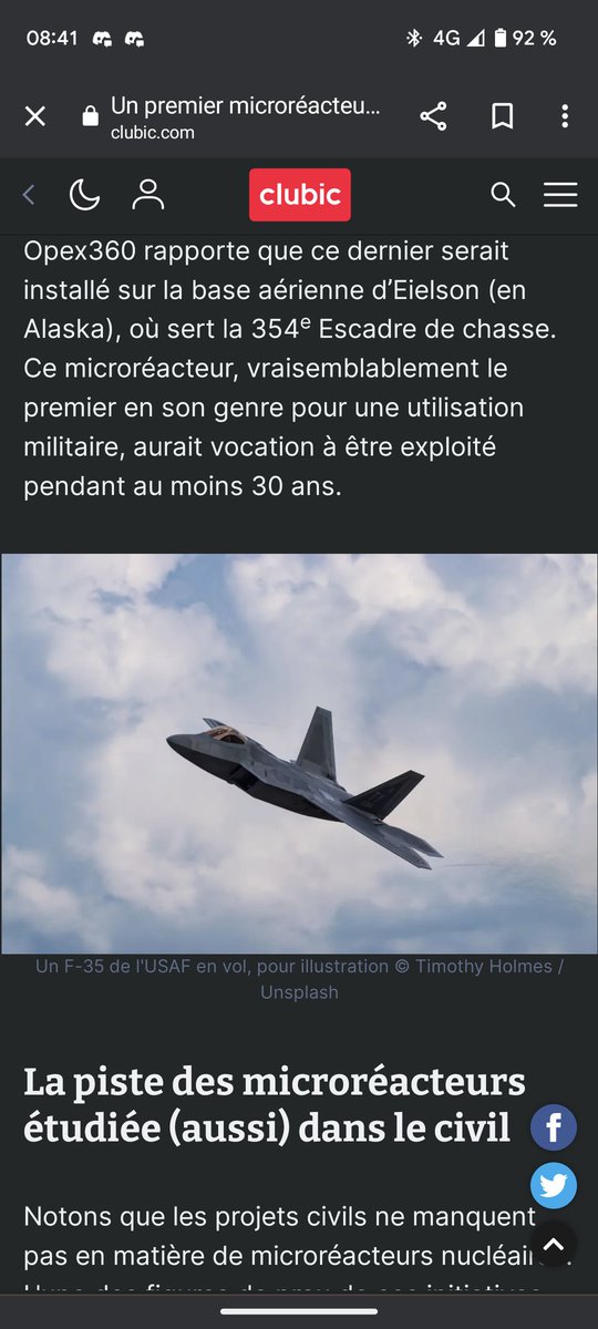 georgesguitton's tweet photo. @Clubic Dans votre article c'est un F22 pas un F35... https://t.co/xmBh5ILVjJ