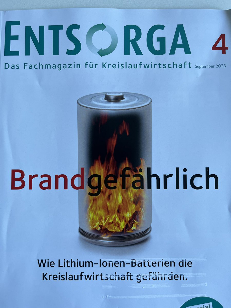 ALBAEurope's tweet image. Branche und Fachpresse schlagen Alarm! Der Akku-Irrsinn brennt die systemrelevante Entsorgungswirtschaft nieder. Wir haben da ein Riesenproblem! Politik, Kommunen, Landkreise müssen nun schleunigst aufwachen! @DLTonline @staedtetag @BMUV #Klimaschutz