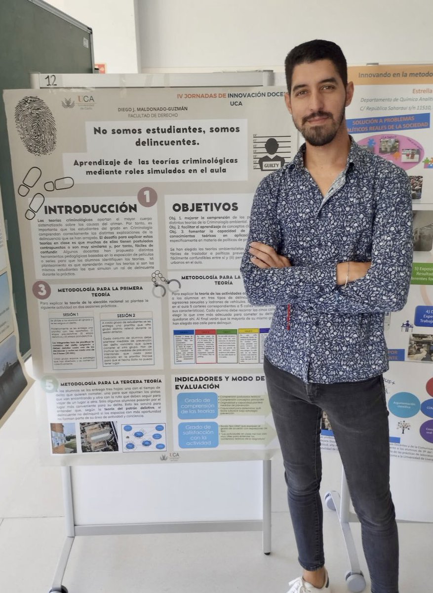 derecho_uca's tweet photo. Presentamos en las Jornadas de #Innovación #Docente @univcadiz los proyectos @CriminialApp y simulación en él aula por parte de @_diego91_ y #Cluedo sobre #sexting de @NoeliaVG1 

¡Enhorabuena! https://t.co/1ZCrhkMBxV