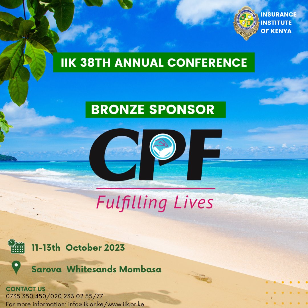 iik_kenya's tweet photo. Thank you @CPFKenya for your generous Bronze sponsorship and support for the upcoming IIK Annual Conference. Your contribution is greatly appreciated!
#iikannualconference2023 https://t.co/UHow3YlTUK