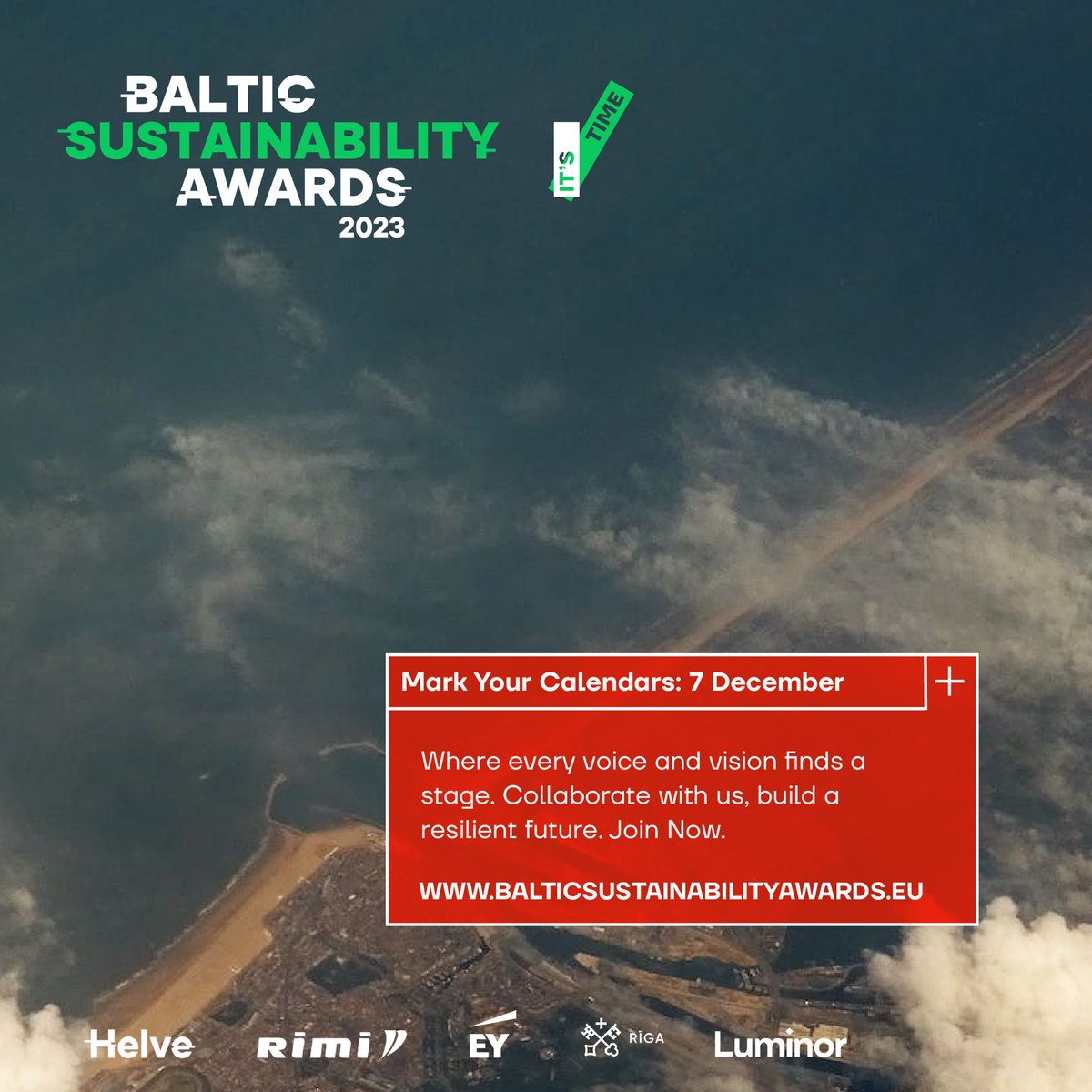 The Baltic Sustainability Awards return on Dec 7th 🌱. Celebrate innovations that shape our tomorrow, today. Join us in honoring sustainability doers across the Baltics. Share your innovations through award submissions. Spread the word on social media using #ItsTime and #BSA2023